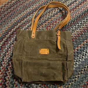 Colsen Keane Canvas Tote Bag with leather straps